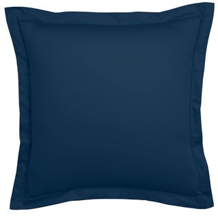 Taie D'oreiller Partition Satin De Coton Coloris Marine 50 X 75 Cm Bleu