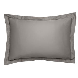 Taie D'oreiller Partition Satin De Coton Coloris Gris 50 X 75 Cm Gris
