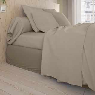 Taie De Traversin Studio Coton Sable 160 Cm Beige