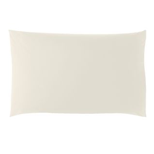 Taie D'oreiller Studio Coton Lin 50 X 75 Cm Blanc