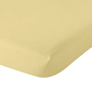 Drap Housse Influence Percale Mimosa 80 X 190 Cm Jaune