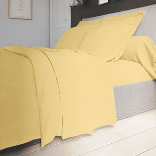 Housse De Couette Influence Percale Mimosa 140 X 200 Cm Jaune