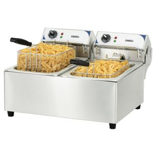 Friteuse Électrique 2x10l 2x2800w Inox - Cfe102