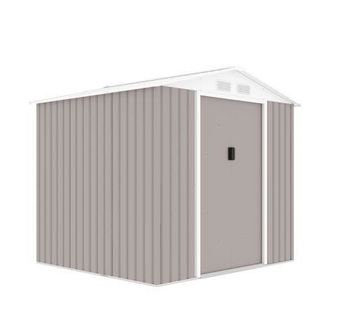 Abri De Jardin En Acier 4,07 M² - Kit D'ancrage Inclus - Taupe