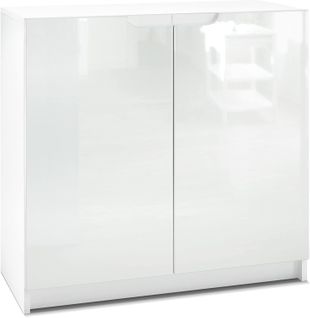Armoire De Bureau  Blanc Mat/ Blanc Haute Brillance (hxlxp): 78 X 82 X 37