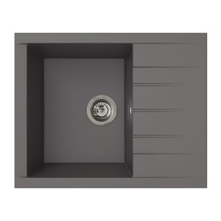 Evier résine 1 bac CUBE 62 x 50 cm gris