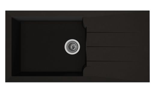 Evier résine 1 bac ALINEO 100 x 50 cm noir