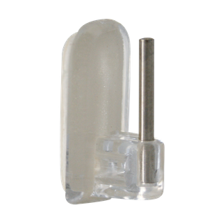 Lot De 4 Crochets De Tringle Sans Perçage Déportés - 2.5x1.5 Cm - Transparent