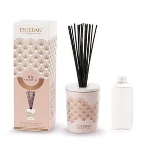 Bouquet Parfumé Décoratif Et Sa Recharge Iris Cachemire En Verre