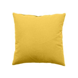 Coussin Déhoussable Uni En Coton - 40x40 Cm - Jaune
