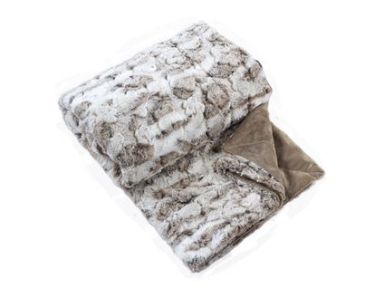 Plaid Ecorce Taupe 125 X 150 Cm - Enjoy Home