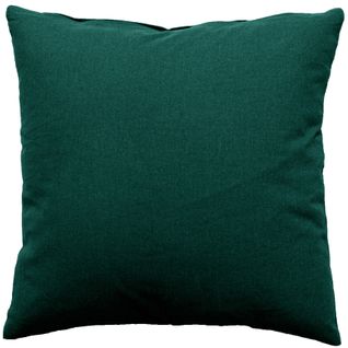 Coussin Déhoussable Uni En Coton - 60x60 Cm - Vert Foncé