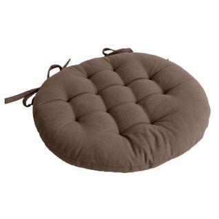 Galette De Chaise Piquée Uni "panama" 38cm Vison