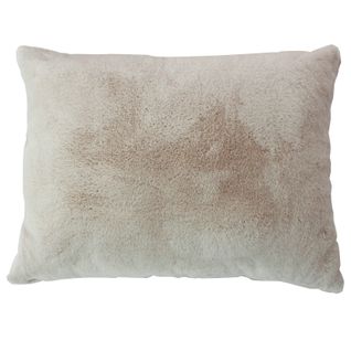 Coussin Cocooning En Imitation Fourrure - 65 X 50 Cm - Beige