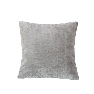 Coussin Déhoussable En Velours - 40x40 Cm - Gris Clair