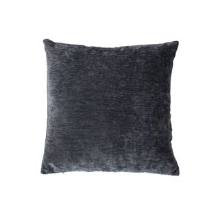 Coussin Déhoussable En Velours - 40x40 Cm - Gris Foncé