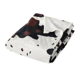 Plaid En Flanelle Imprimé "vache" 130x170cm Multicolore