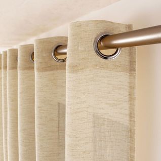 Rideau Voilage Effet Lin "maya" 140x240cm Miel