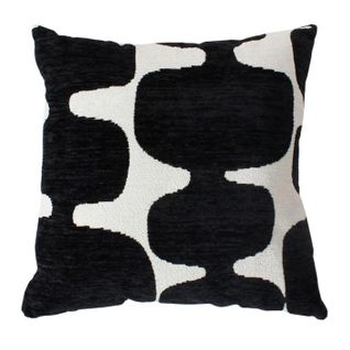 Coussin Déco à Motif "copper" 40x40cm Noir et Blanc