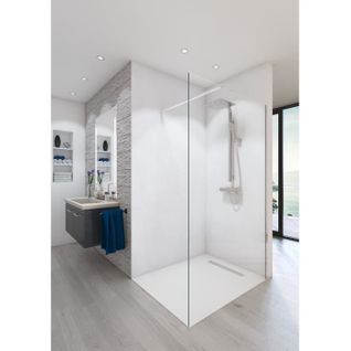 Paroi De Douche En Kit Baleares Claire - Verre Timeless 8 Mm Trempé By Saint-gobain -