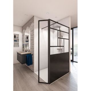 Paroi De Douche En Kit Baleares Atelier N°14 - Verre Timeless 8 Mm Trempé By Saint-gobain