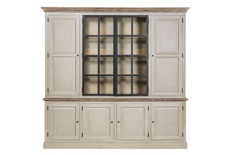 Buffet Vaisselier En Bois 4 Portes Éclairage LED - Villas