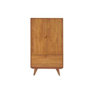 Buffet Haut Rétro En Bois 2 Portes 1 Tiroir L80 H140 Bronze - Mallet