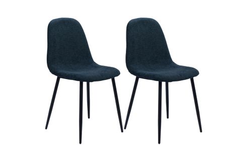 Chaises Avec Pieds En Métal Et Assises En Tissu (lot De 2) - Zelie