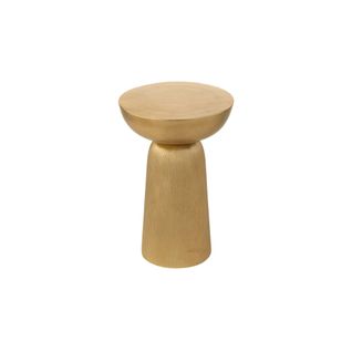 Bout De Canapé Rond En Aluminium Doré - Rossi