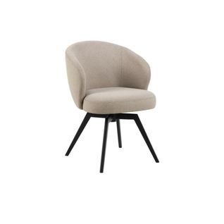 Chaise De Salle à Manger Pivotante En Métal Et Tissu - Lena