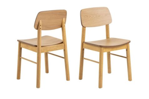 Chaises De Salle à Manger En Bois Naturel (lot De 2) - Izia
