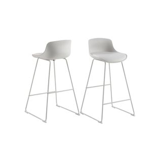 Tabourets De Bar En Métal Et Simili (lot De 2) - Lilian
