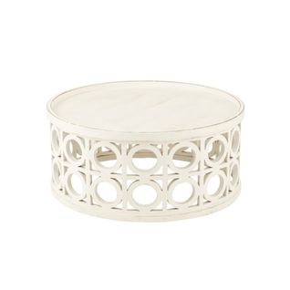 Table Basse Ronde Sculptée En Bois D78 - Cahuita