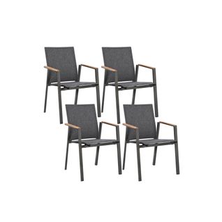 Chaises De Jardin Empilables En Aluminium (lot De 4) - Kerver
