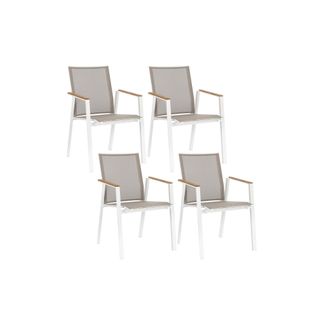 Chaises De Jardin Empilables En Aluminium (lot De 4) - Kerver