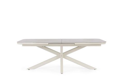 Table De Jardin Extensible Pierre Et Métal L200/260 - Rodas