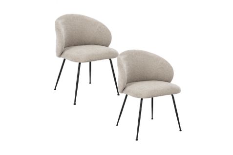 Chaises Design De Salle à Manger En Tissu Chenille (lot De 2) - Lou