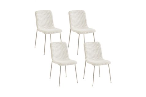 Chaises De Salle à Manger En Velours Côtelé (lot De 4) - Sarina