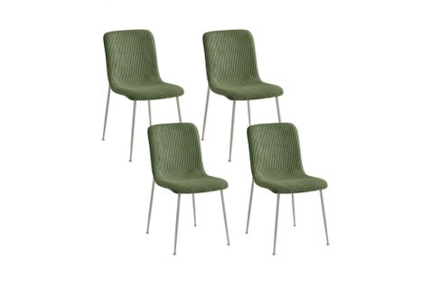 Chaises De Salle à Manger En Velours Côtelé (lot De 4) - Sarina
