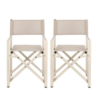 Chaises De Metteur En Scène Pliables D'extérieur (lot De 2) - Cabourg