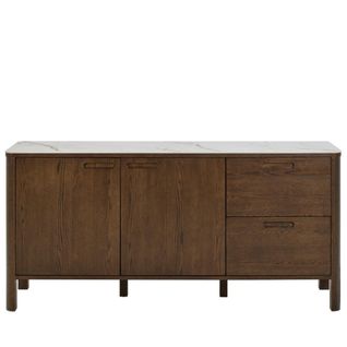 Buffet De Salle à Manger Chêne Fumé Et Céramique L160 - Simone