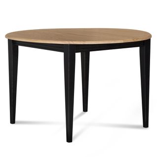 Table Ronde Extensible Bois D105 Avec 1 Allonge Et Pieds Fuseau - Victoria