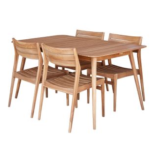 Ensemble En Teck Massif 4/6 Places Avec 4 Chaises Naples