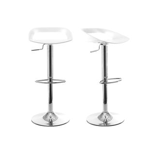 Tabourets De Bar Design Blanc (lot De 2) Phenix