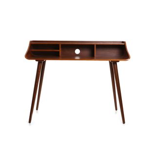 Bureau Avec Rangements Vintage Bois Foncé L120 Cm Nordeco