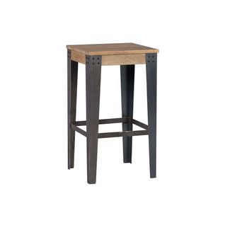 Tabouret De Bar Industriel Métal Et Bois Manguier Massif H65 Cm Madison