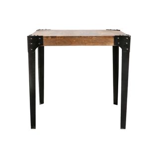 Table à Manger Industrielle En Acier Et Bois Manguier Massif L80 Cm Madison