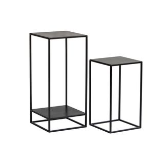 Sellettes Gigognes En Métal Noir L34 Cm (lot De 2) Iggy