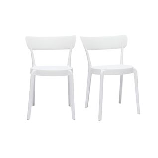 Chaises Design Blanches Empilables Intérieur - Extérieur (lot De 2) Rios
