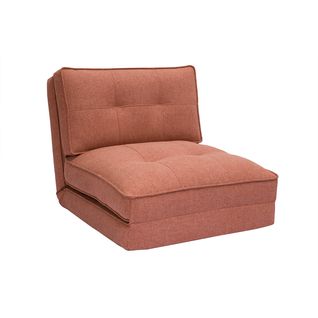 Chauffeuse 1 Place Convertible En Tissu Terracotta Sally
